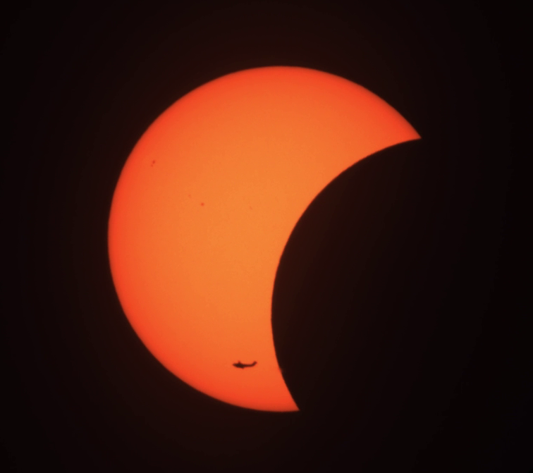 Partial Solar Eclipse & Plane Transits
